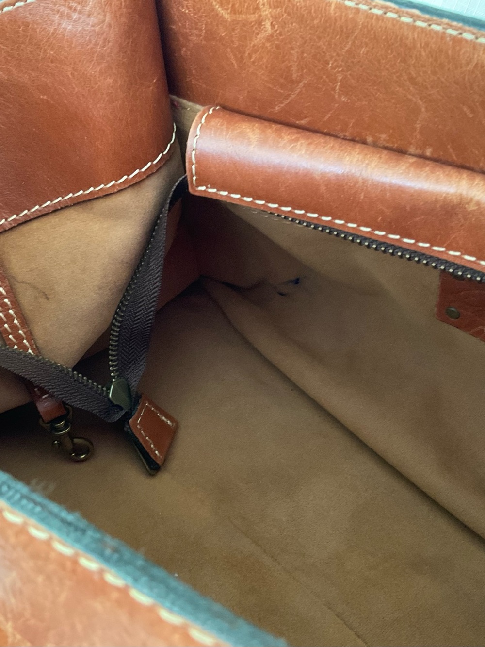 Patricia Nash Romina Tan Leather Shoulder Tote - Picture 11 of 11
